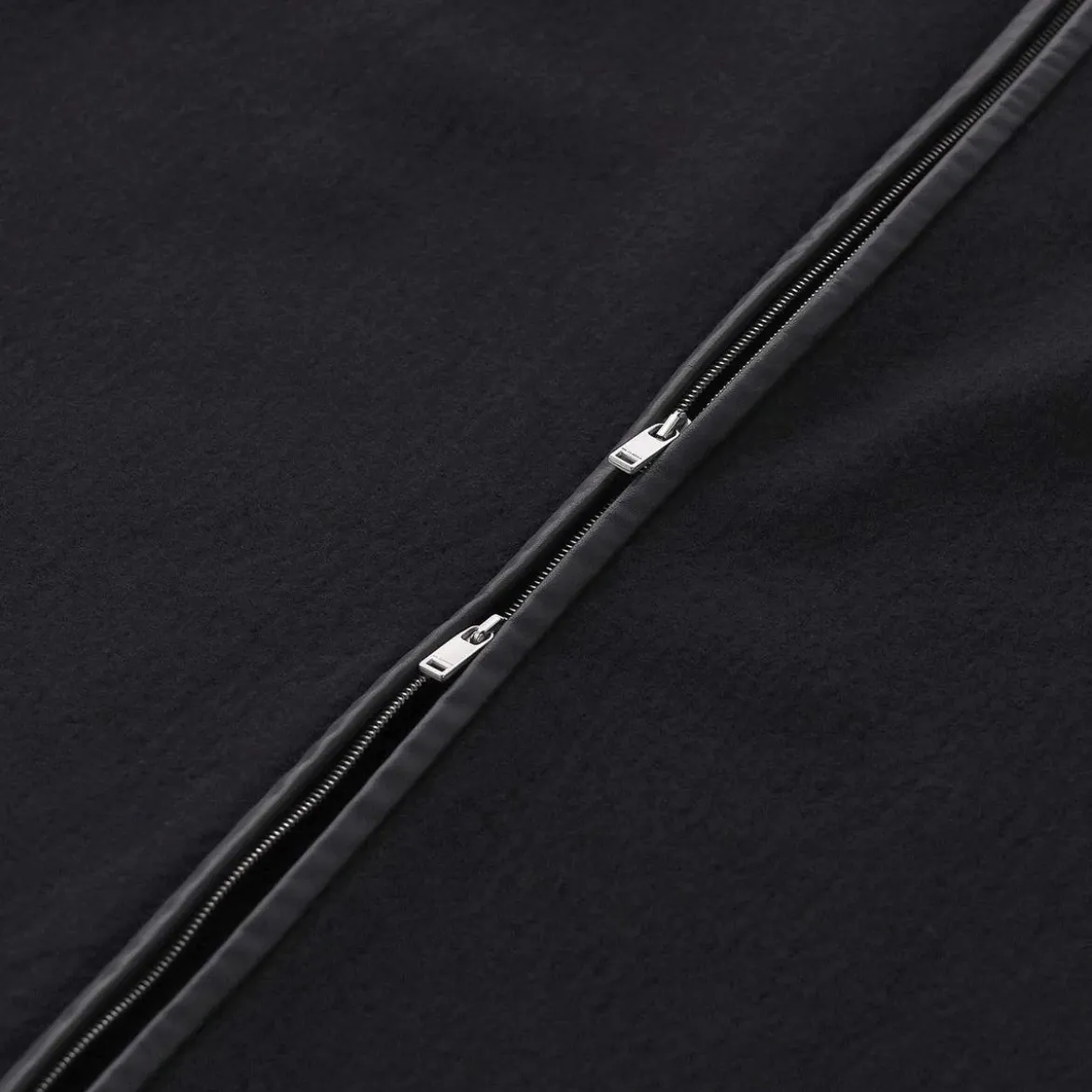 Jil Sander Midirock aus Wolle Schwarz Midirock