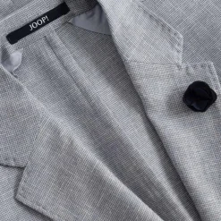 JOOP! Sakko Hoverest aus Leinen grau Anzugjacke