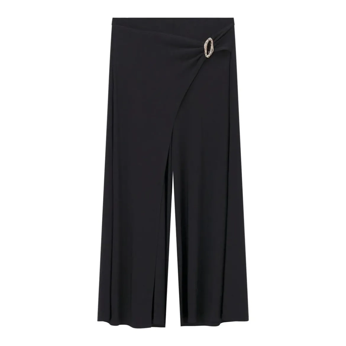 Joseph Ribkoff Weite Hose mit Zierspange schwarz Anzugshose