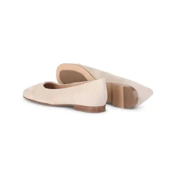Jubile' Ballerinas mit Raffung beige Schnürschuhe