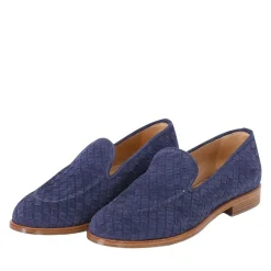 Jubile' Loafers aus Veloursleder blau Schnürschuhe