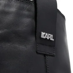 Karl Lagerfeld Brooklyn Hi Leg Boot Lined Black Lthr Overknee-Boots