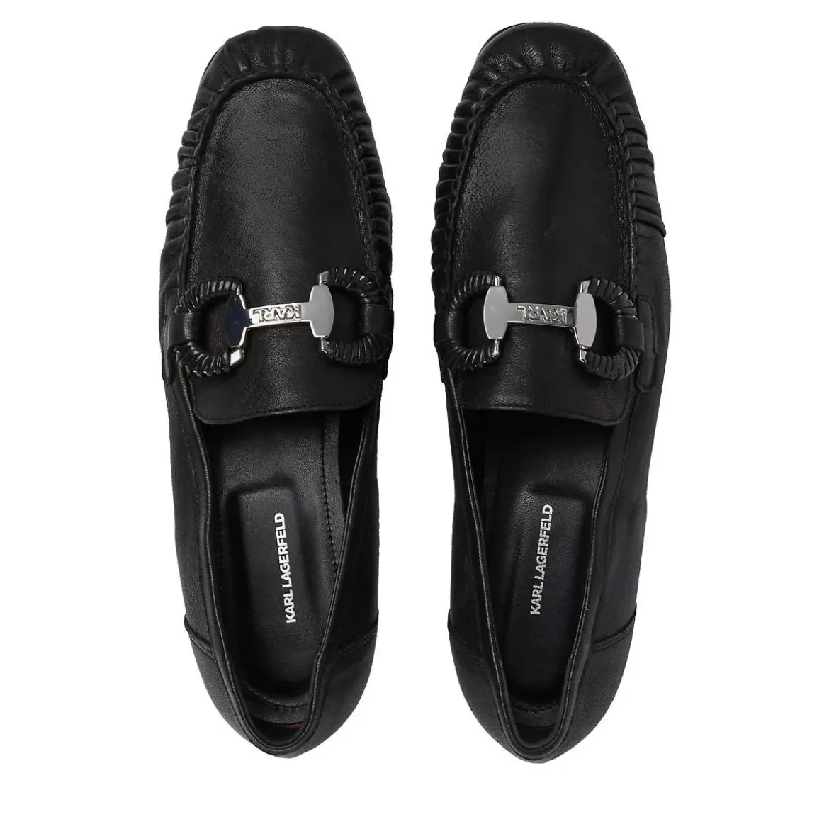 Karl Lagerfeld Eleia Brooch Loafer Black Lthr Pumps