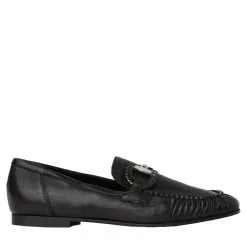 Karl Lagerfeld Eleia Brooch Loafer Black Lthr Pumps