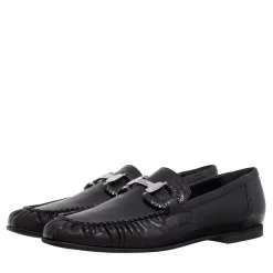 Karl Lagerfeld Eleia Brooch Loafer Black Lthr Pumps