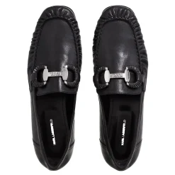 Karl Lagerfeld Eleia Brooch Loafer Black Lthr Pumps