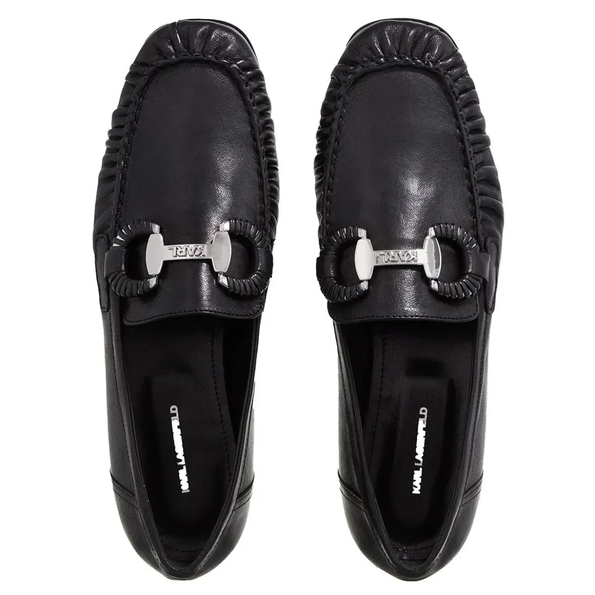 Karl Lagerfeld Eleia Brooch Loafer Black Lthr Pumps