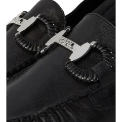 Karl Lagerfeld Eleia Brooch Loafer Black Lthr Pumps