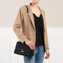 Kate Spade New York Carlyle Quilted Medium Shoulder Bag Black Messenger Bag