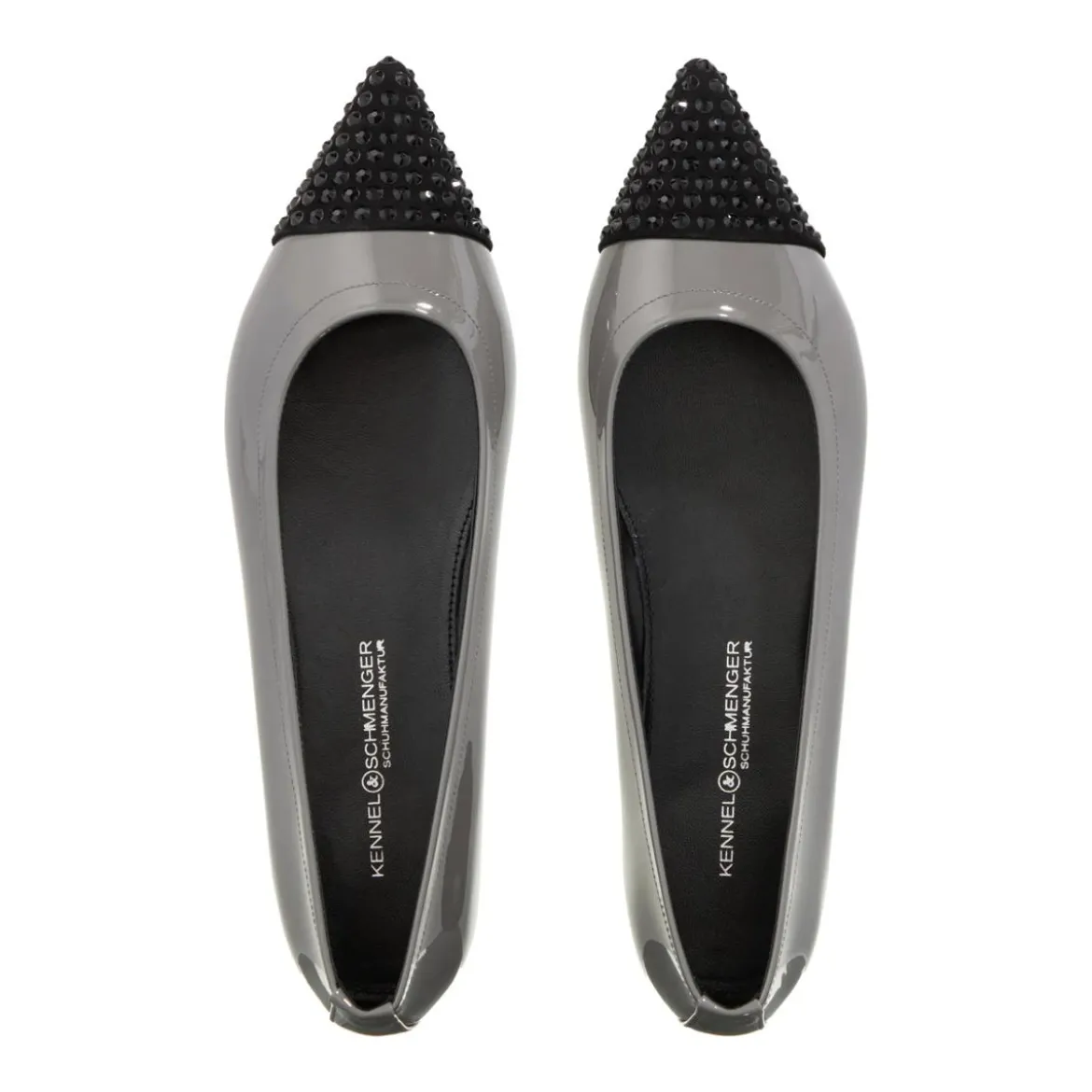 Kennel & Schmenger GRETA Samtz/Softlack schwarz/grigio Ballerinas