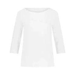 Kimmich Trikot Shirt aus Viskose-Crêpe weiß 3/4-Arm-Shirt