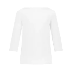 Kimmich Trikot Shirt aus Viskose-Crêpe weiß 3/4-Arm-Shirt