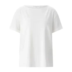 Kimmich Trikot T-Shirt aus Viskos-Crêpe weiß T-Shirt