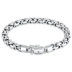 Kuzzoi Armband Herren Panzerarmband Königskette Basic 925 silber Armband