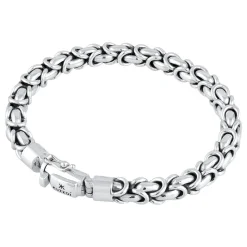 Kuzzoi Armband Herren Panzerarmband Königskette Basic 925 silber Armband