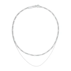 Kuzzoi Halskette Herren Ketten Set Figaro Venezia 925 Sil silber Mittellange Halskette