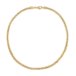 Kuzzoi Halskette Herren Königskette Oxidiert Basic 925 Sterling Silber gold Mittellange Halskette