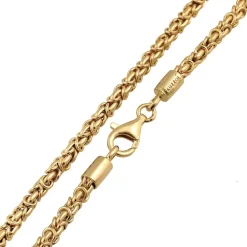 Kuzzoi Halskette Herren Königskette Oxidiert Basic 925 Sterling Silber gold Mittellange Halskette