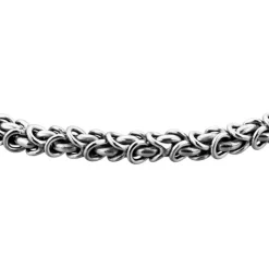 Kuzzoi Halskette Herren Königskette Oxidiert Basic 925 Si silber Mittellange Halskette