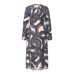 LaDoubleJ Kleid mit Muster Creme Midikleid