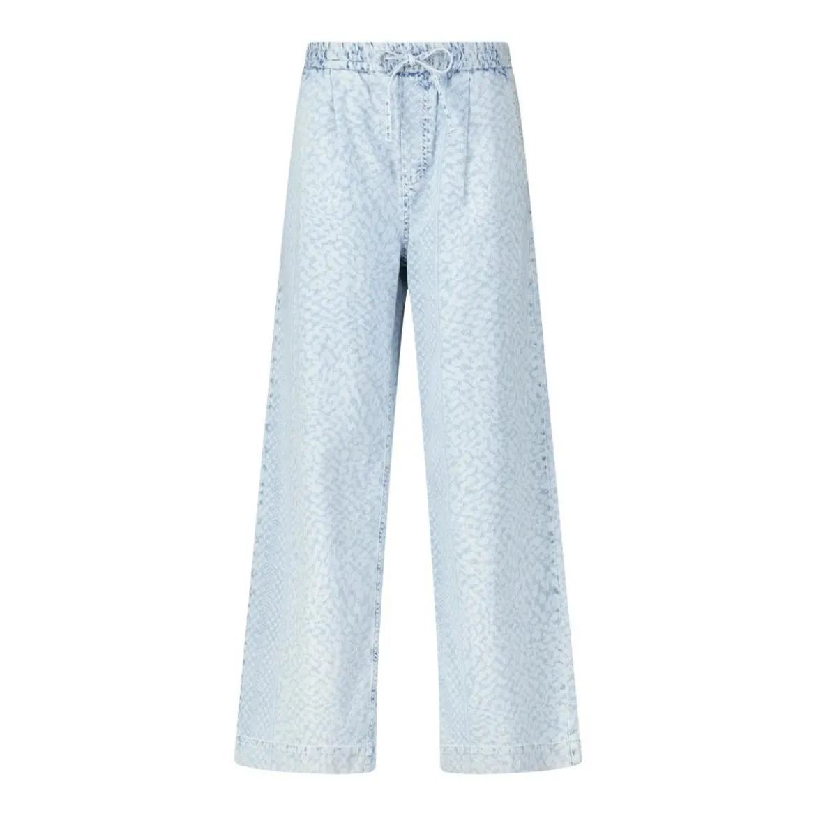 Lala Berlin Wide-Leg Jeans Pablo mit Muster Hellblau Wide Leg Jeans