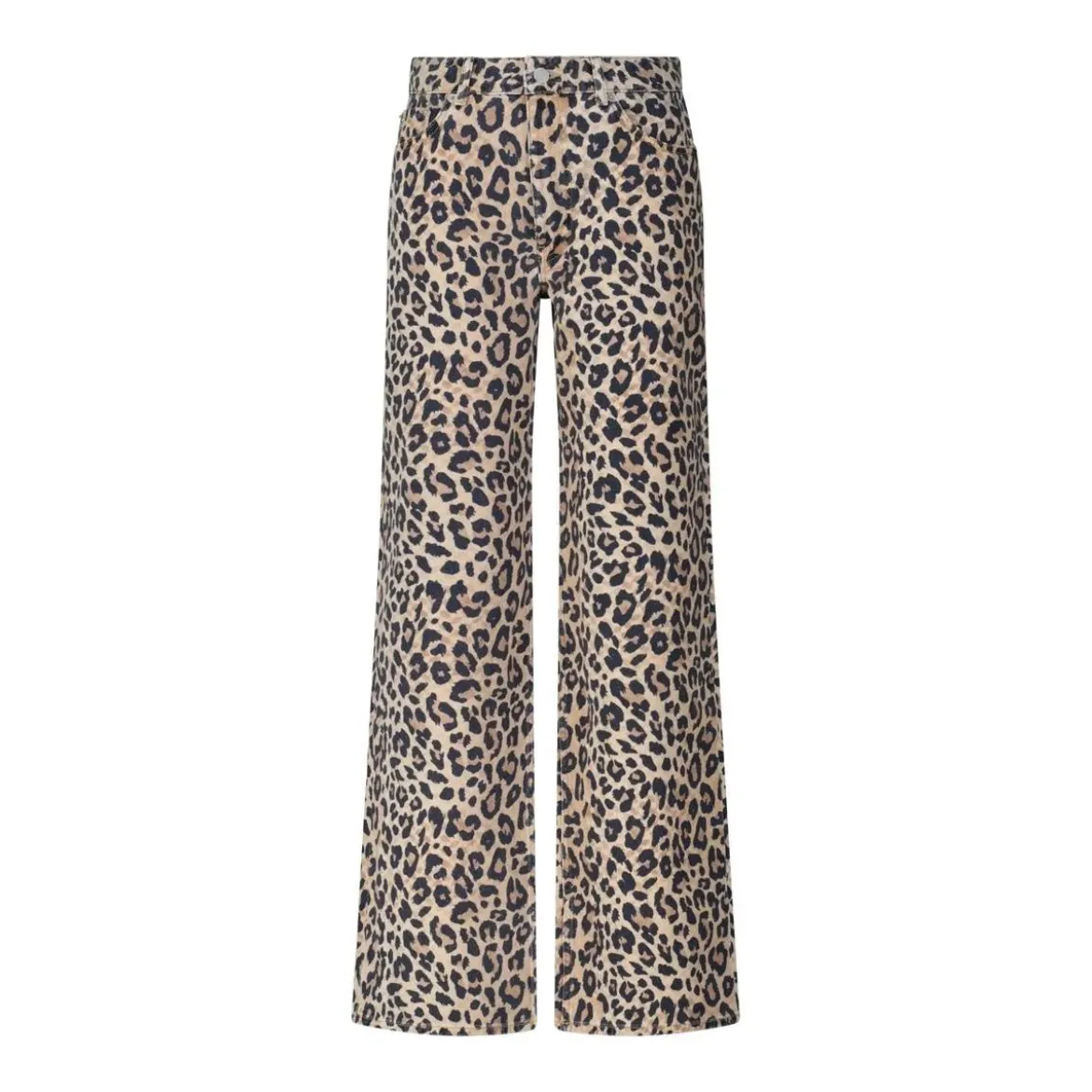 Lala Berlin Wide-Leg Jeans Pina mit Animal-Muster Hellbraun Wide Leg Jeans