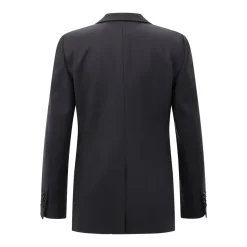 Lardini Klassischer Blazer aus Woll-Mix schwarz Blazer