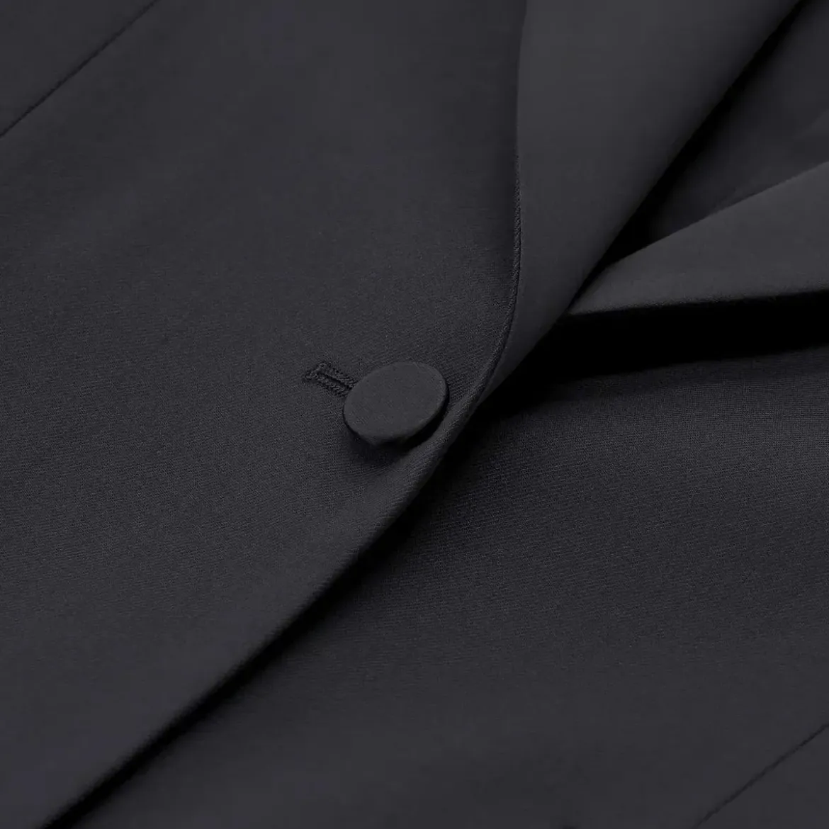 Lardini Klassischer Blazer aus Woll-Mix schwarz Blazer
