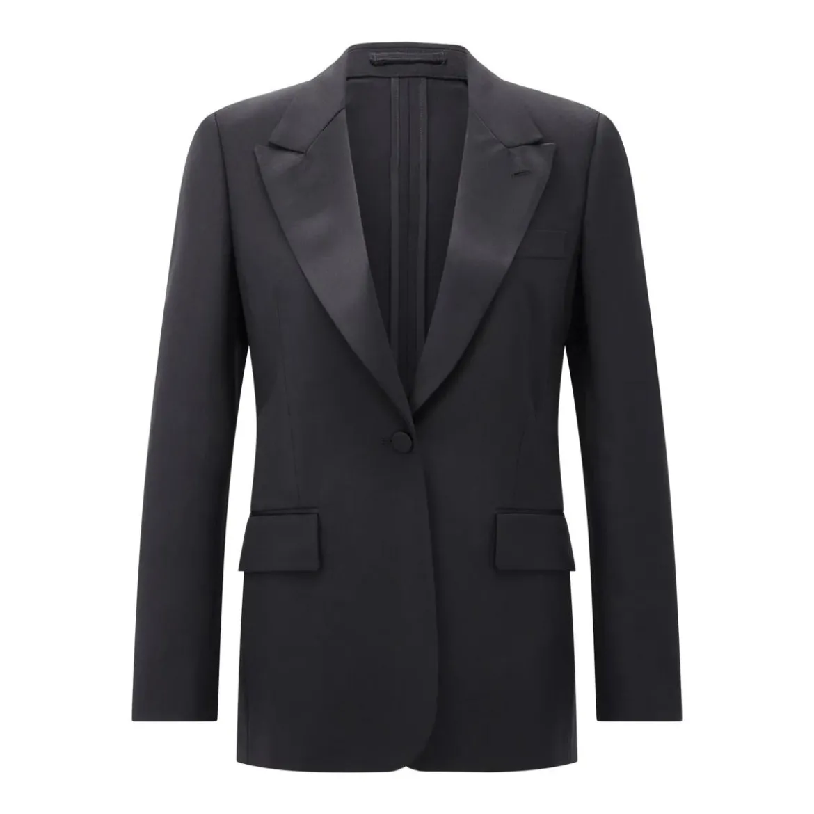 Lardini Klassischer Blazer aus Woll-Mix schwarz Blazer