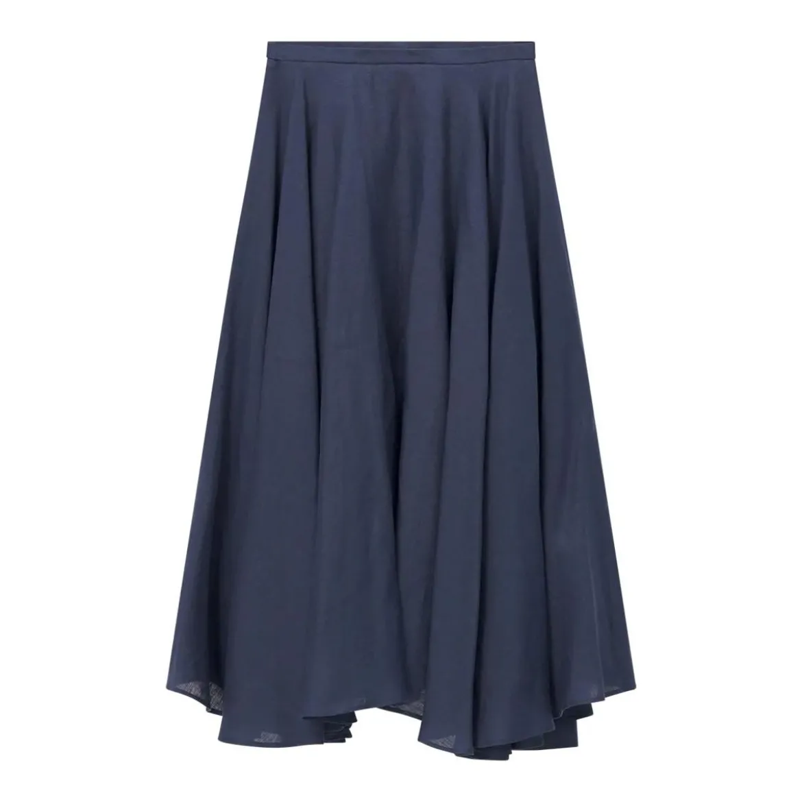 Lardini Midirock aus Leinen blau Midirock