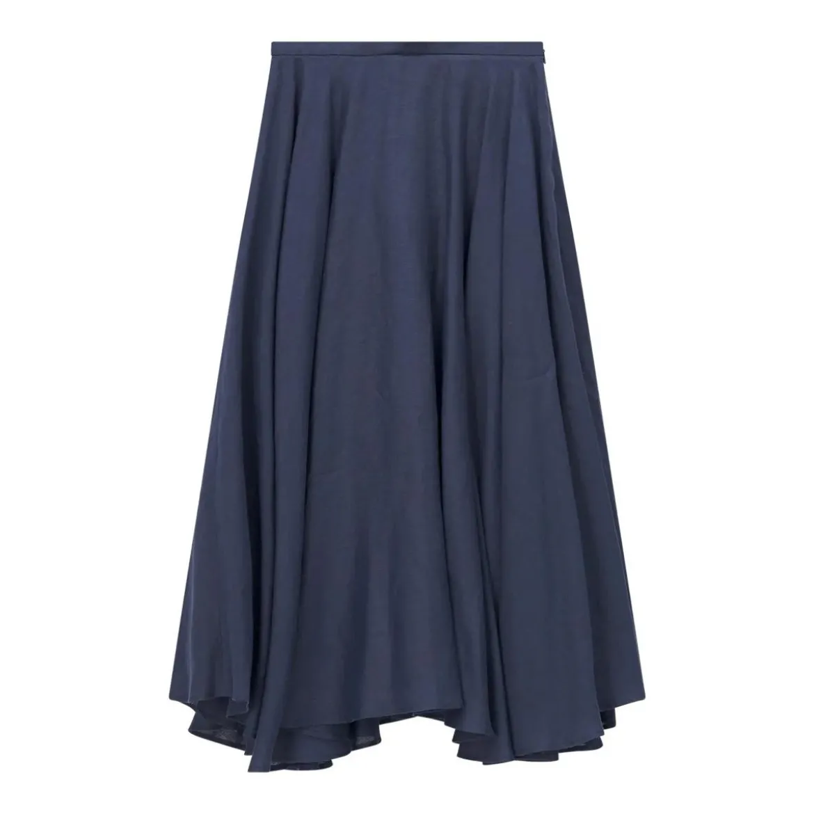 Lardini Midirock aus Leinen blau Midirock