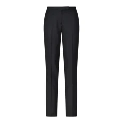 Lardini Regular-Fit Stoffhose aus Woll-Mix schwarz Hosenanzug