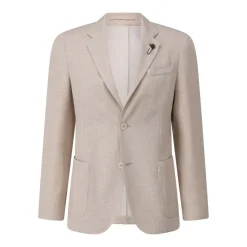 Lardini Slim-Fit Sakko in Tweed-Optik beige Blazer