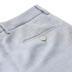 Lardini Stoffhose aus Wolle, Seide & Leinen blau Hosenanzug