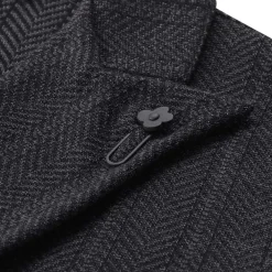 Lardini Stricksakko aus Schurwolle grau Anzugjacke