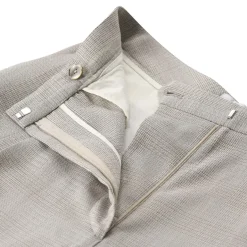 Lardini Weite Stoffhose aus Schurwollmix grau Stoffhose
