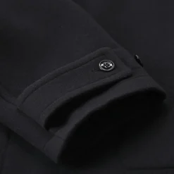 Lemaire Mantel aus Wolle schwarz Wintermantel