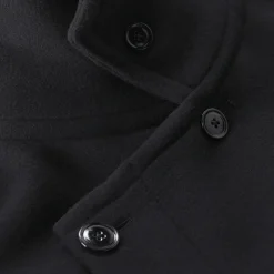 Lemaire Mantel aus Wolle schwarz Wintermantel