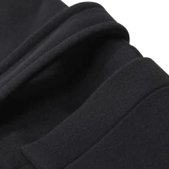 Lemaire Mantel aus Wolle schwarz Wintermantel