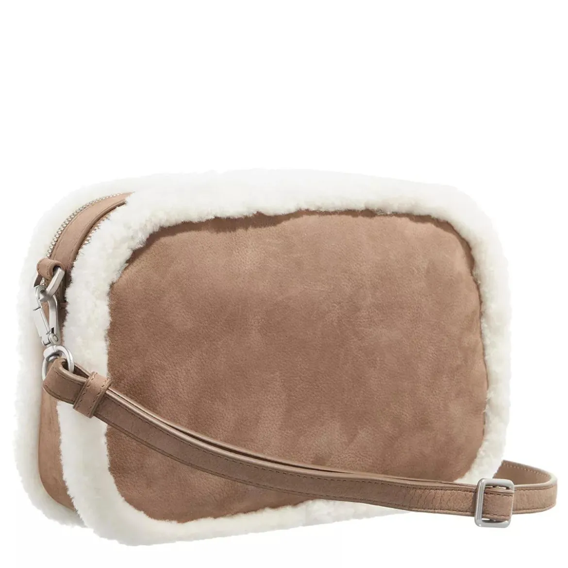LES VISIONNAIRES Lola Teddy Hazelnut Crossbody Bag