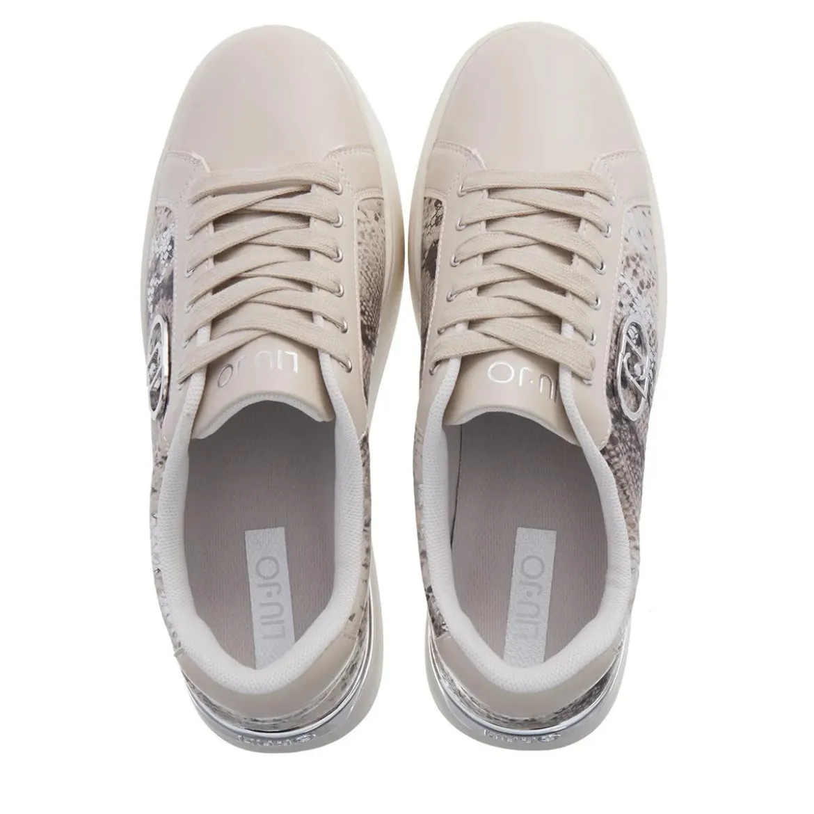 LIU JO Pretty 06 Laminated Printed Py Savana/Silver Low-Top-Sneaker