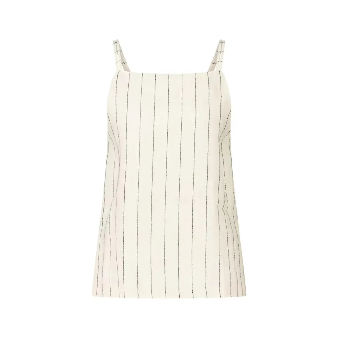 LouLou Gestreiftes Top Eos aus Leinen-Mix Beige Top