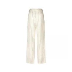 LouLou Luftige High Waist Stoffhose Beige Stoffhose