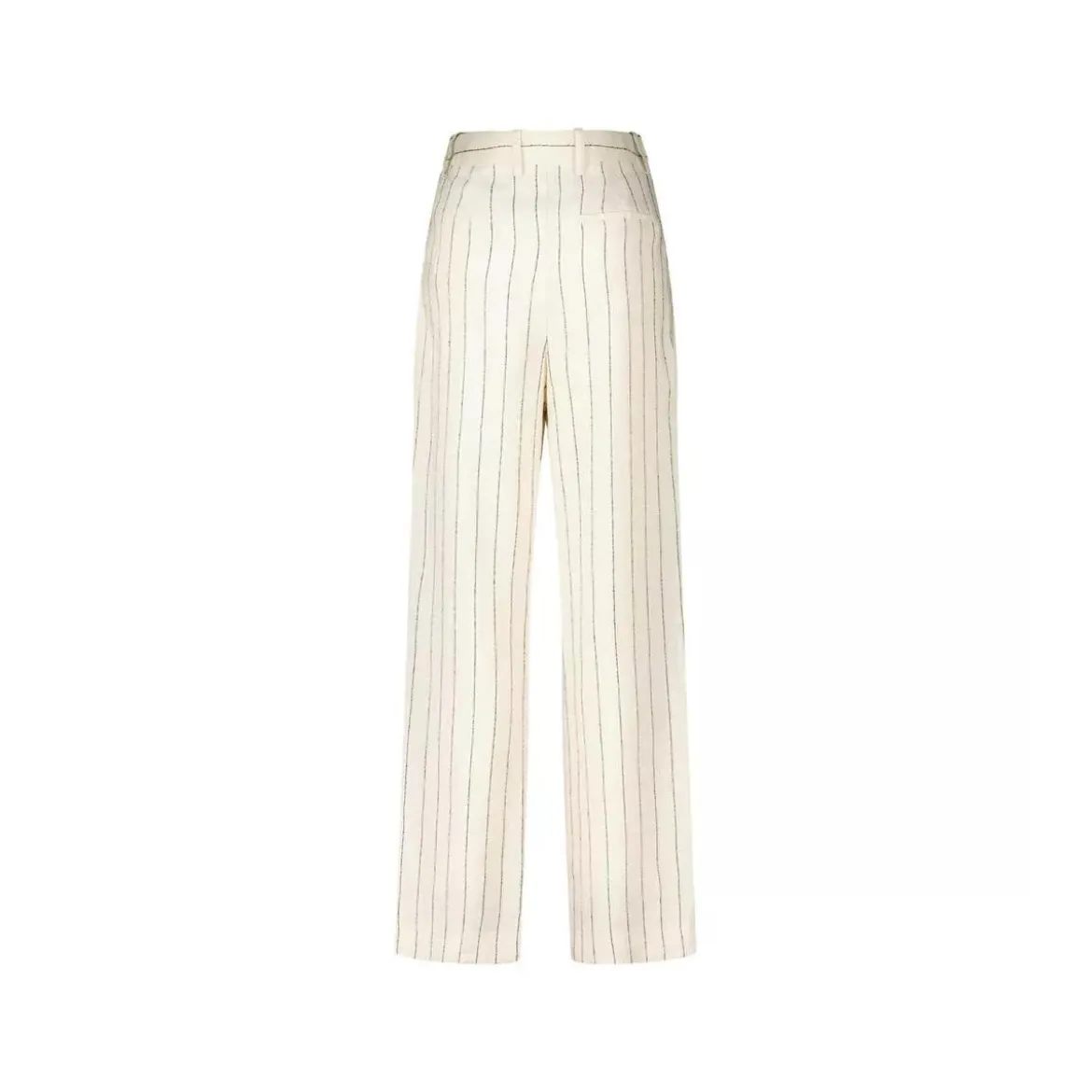 LouLou Luftige High Waist Stoffhose Beige Stoffhose