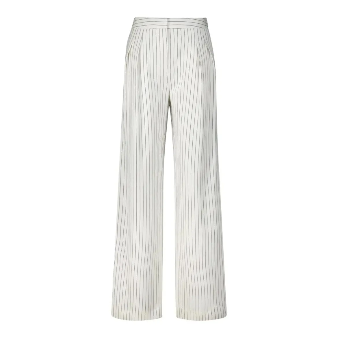 LouLou Stoffhose Ayla mit Nadelstreifen Creme Stoffhose