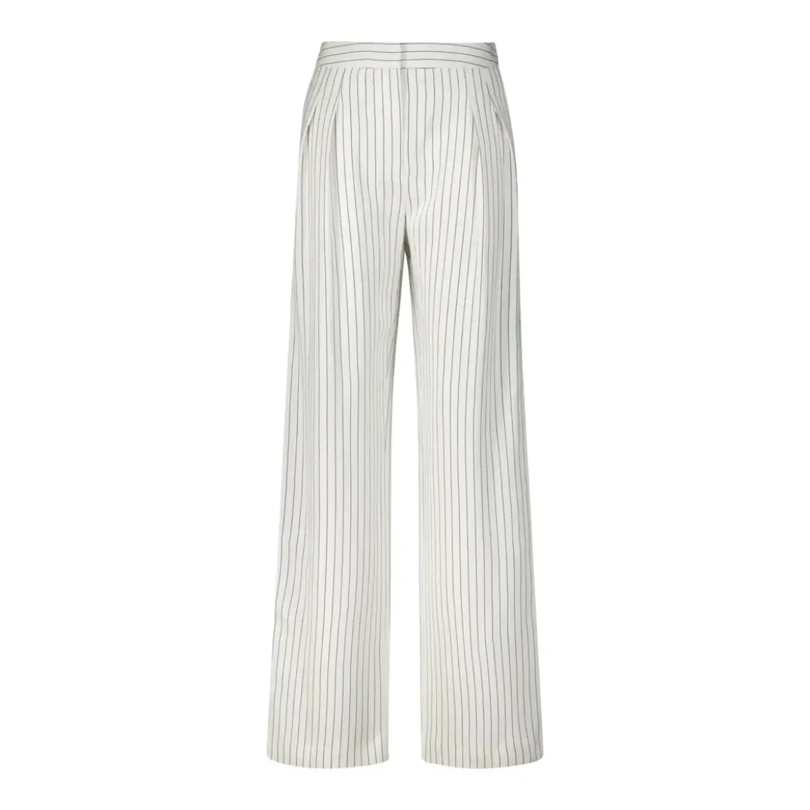 LouLou Stoffhose Ayla mit Nadelstreifen Creme Stoffhose