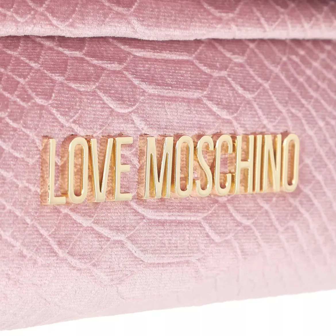 Love Moschino Borsa Velluto St.AnacondaRosa Crossbody Bag