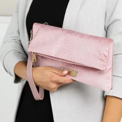 Love Moschino Borsa Velluto St.AnacondaRosa Crossbody Bag