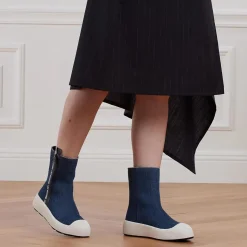 Love Moschino Race Love Sneakers Donna Azzurro High-Top-Sneaker
