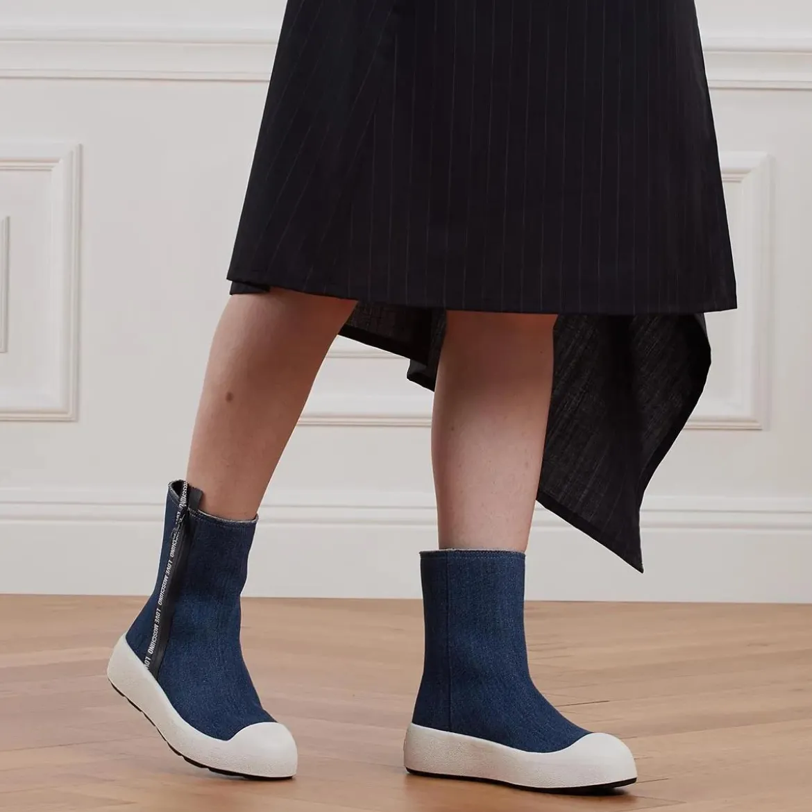 Love Moschino Race Love Sneakers Donna Azzurro High-Top-Sneaker